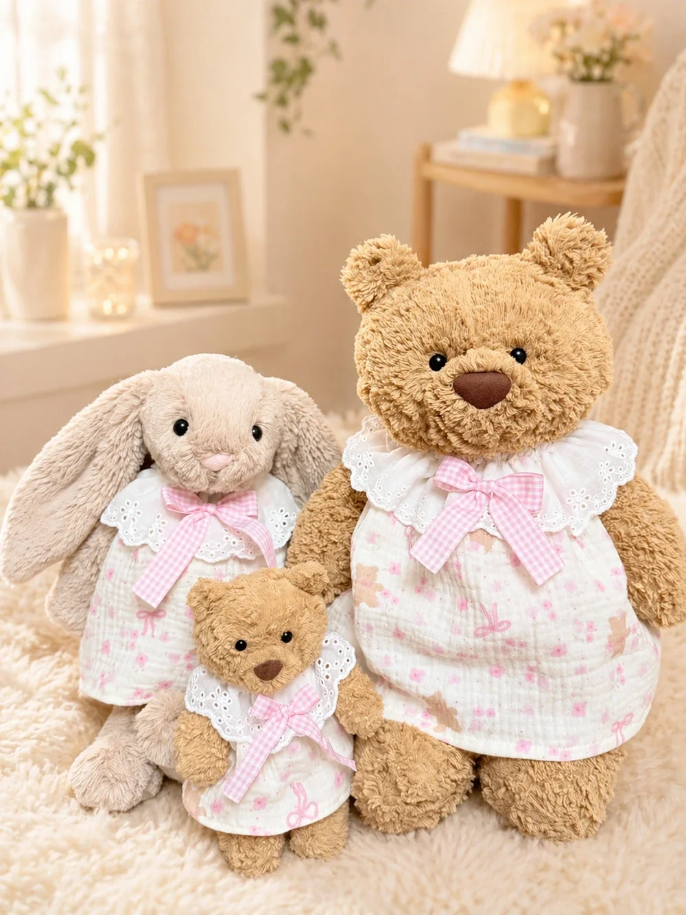 Bartholomew bear cute clothes outfits dress - Pink Bear[HQQ-09-10IN]